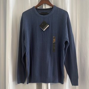 Tricots St. Raphael Blue Chevron Knit Sweater Pullover Mens Large